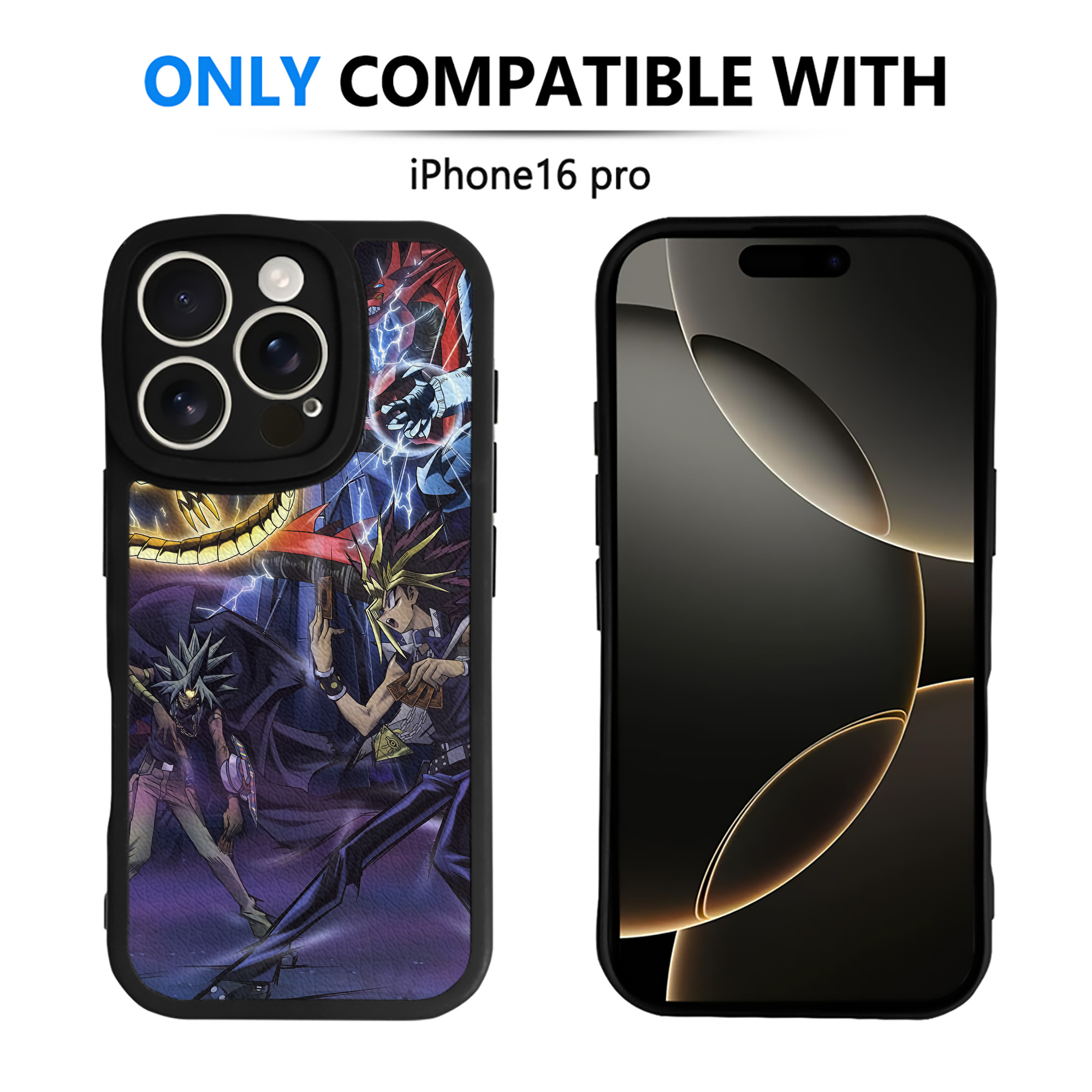 （画像用） 遊☆戯☆王 Yu-Gi-Oh! 【iPhone 16シリーズ対応】シリコンスマホケース（レザー調） 材質：シリコン